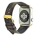 NewSilkRoad For Apple Watch Band 38mm,Classic Plaid Pattern Leather Band Strap with Stainless Metal Buckle for Apple Watch Series 3, Series 2, Series 1, Sport & Edition (C)