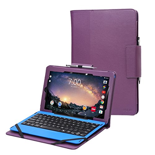 RCA Galileo Pro 11.5 case by i-UniK Compatible RCA Galileo Pro 11.5" Model#RCT6513W87DK C Tablet with Keyboard Case [Bonus Stylus] (Purple)