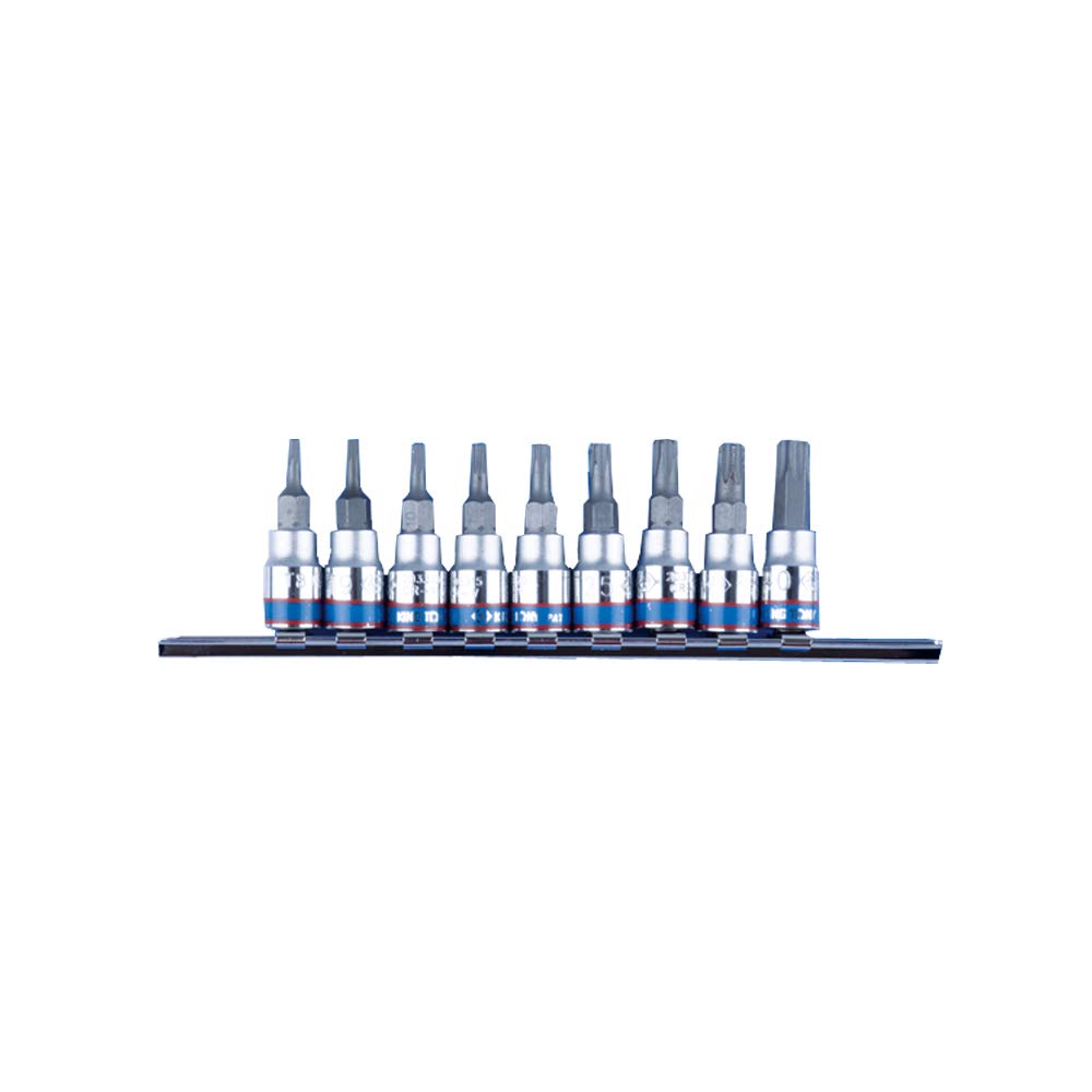 KING TONY 2109PR 1/4" Drive Torx Bit Socket Set, 9 Piece