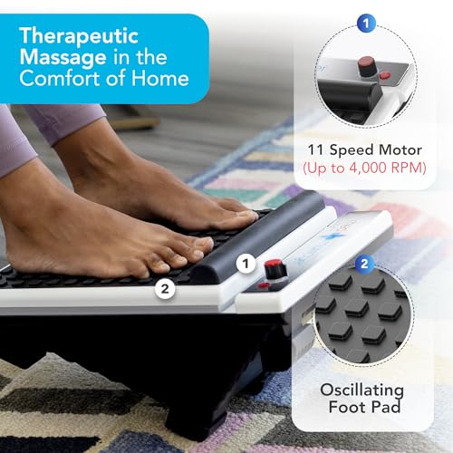 MedMassager Foot Massager Plus | Deep Tissue Massage Therapy, at-Home Massager, Dual Speed, Portable & Compact, Fast Relief from Neuropathy, Improves Blood Circulation MMF07