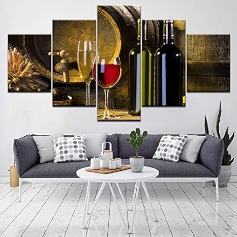 Rmrm 5 Unidades Hd Impresion Abstracta Moderna Cartel Pintura