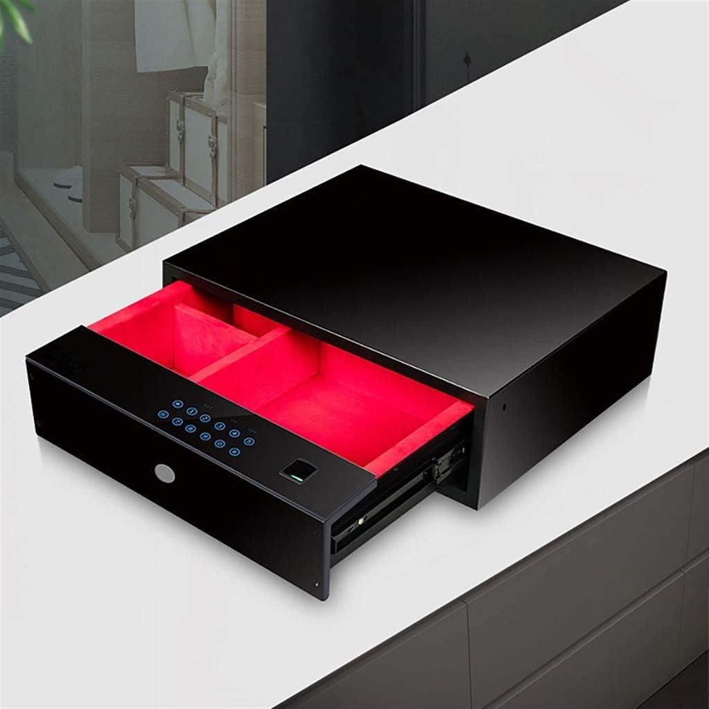 Mgo Fingerprint Safe Drawer Safe Fingerprint Lock Electronic Digital Security Insurance Smart Electronic Cabinet Lock Cabinet Steel Structure for Home Office Hotel (Size : D): Home & Kitchen