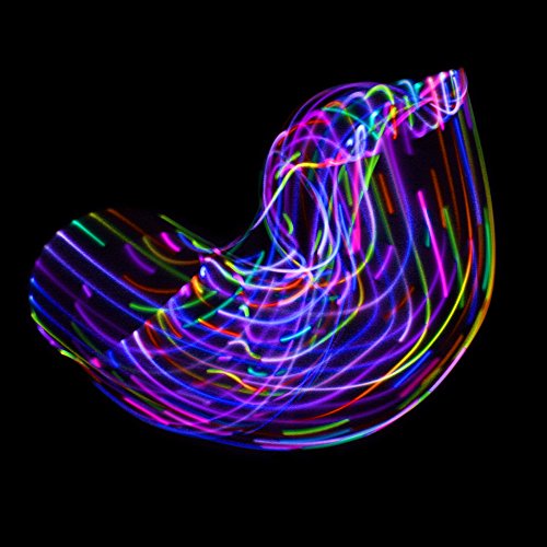 LED Hula Hoop Fully Rechargeable and Collapsable - 28 Color Strobing and Changing LED Lights - Multiple Light Up Hoola Hoops
