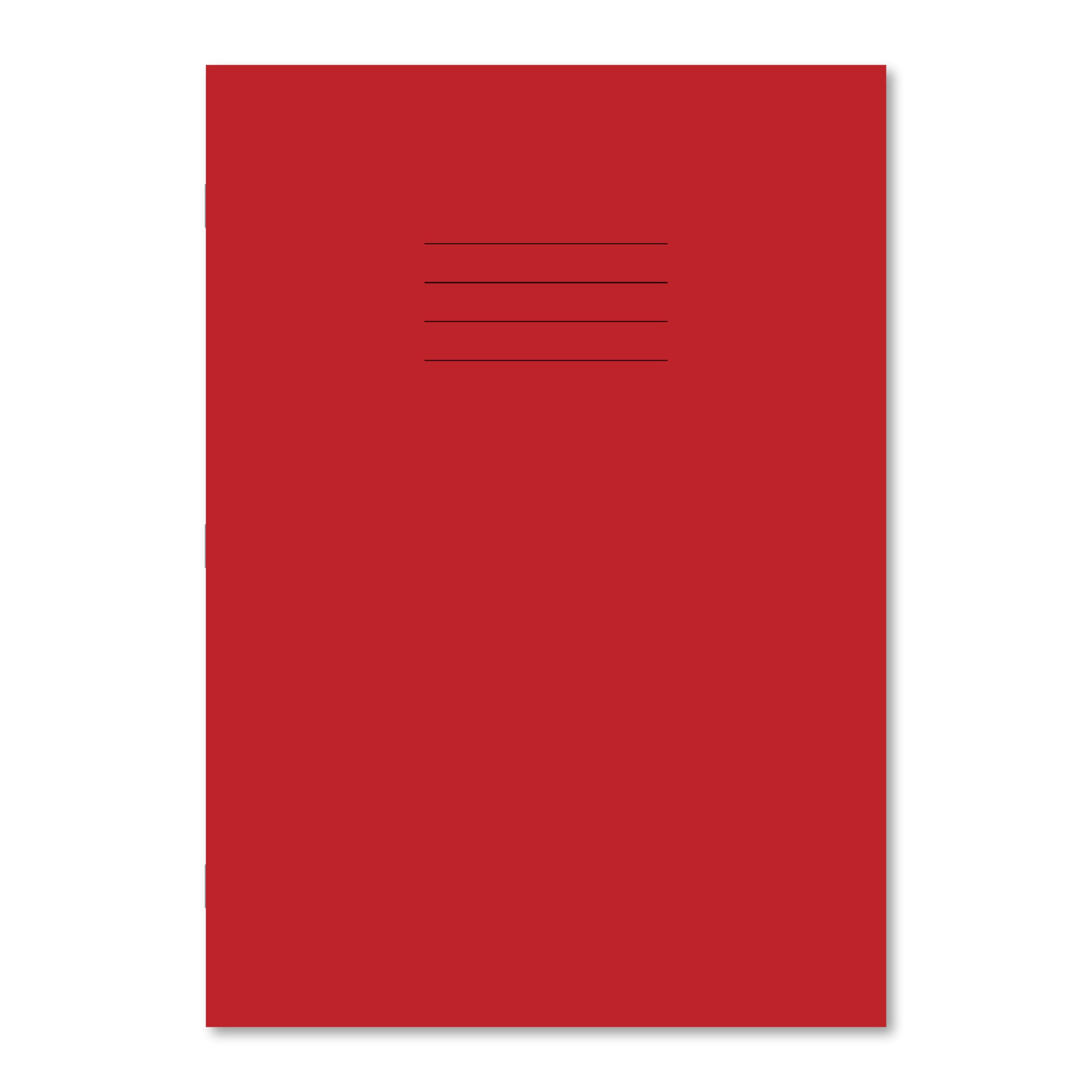 Hamelin A4 8 mm Ruled and Plain Alternating 64 Pages Exercise Book - Red (Pack of 50)