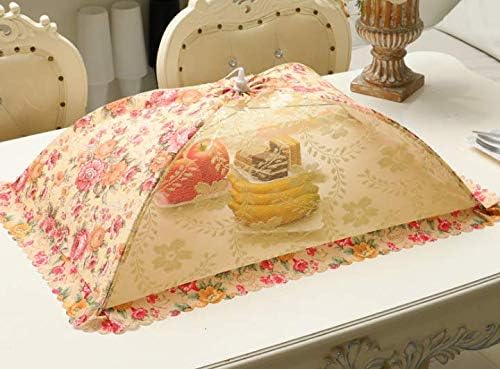 Lavillede Pop-Up Mesh Screen Umbrella Food Cover Net Tents Reusable and Folding for Picnic/BBQ - Keep Out Flies, Bugs, Mosquitos (Color12)