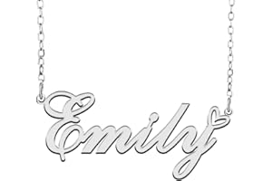 RONKAHSHOW Custom Name Necklace Customized Personalized Pendant Name Necklace with Heart Name Necklace for Women Best Gift for Girl Birthday Mother’day Christmas wedding