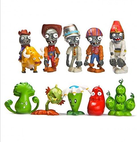 Generic 10ps/Set New Plants vs. Zombies 2 Dolls Anime Action Figure PVZ PVC Kids