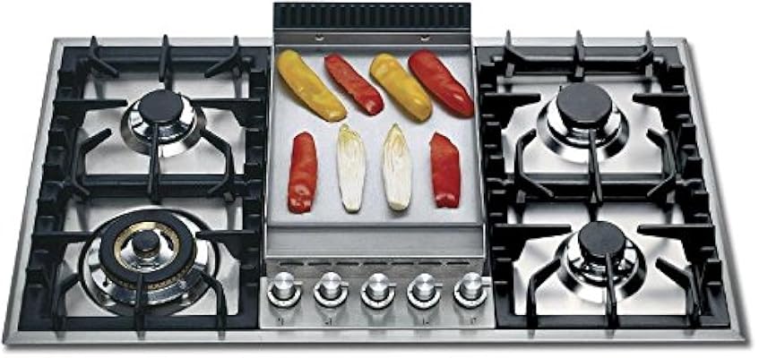 Ilve UHP95FCI 36" Gas Cooktop, Stainless Steel