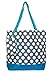 Ever Moda Polka Dot Tote Bag (Blue)