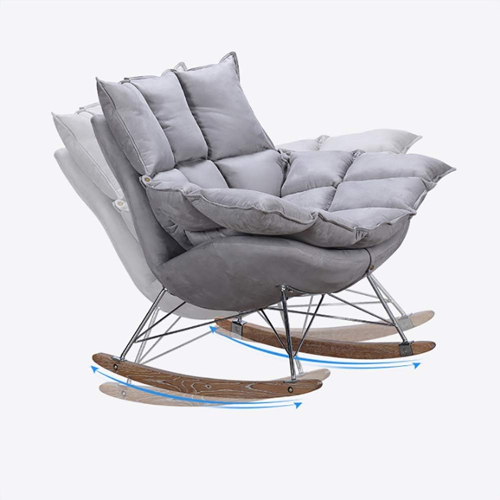 Amazon Com Wooden Rocking Armchair Footrest Stool Lounge Eames