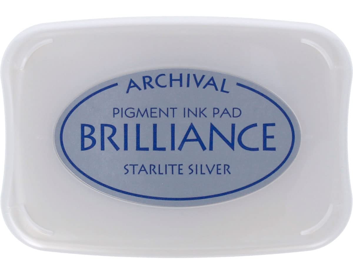 Tsukineko Brilliance Ink Pad, Starlite Silver,BIP93