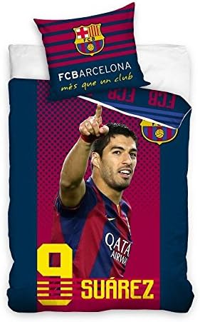 BSD Sábanas de algodón 160x200 FC Barcelona Luis Suarez: Amazon.es: Hogar