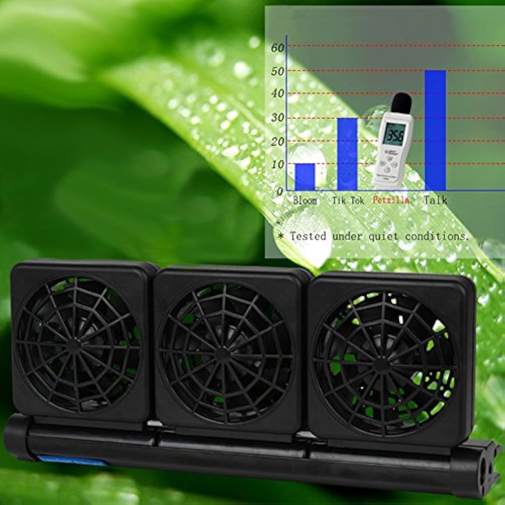 Petzilla Aquarium Chiller Fish Tank Cooling Fan System for Salt Fresh