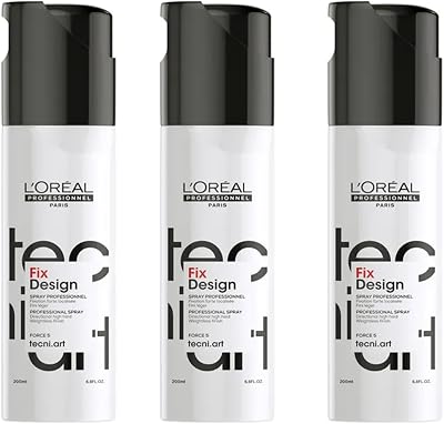 L Oréal Tecni Art Fix Design 3 x 200 ml Hair Spray Styling Without Propellant