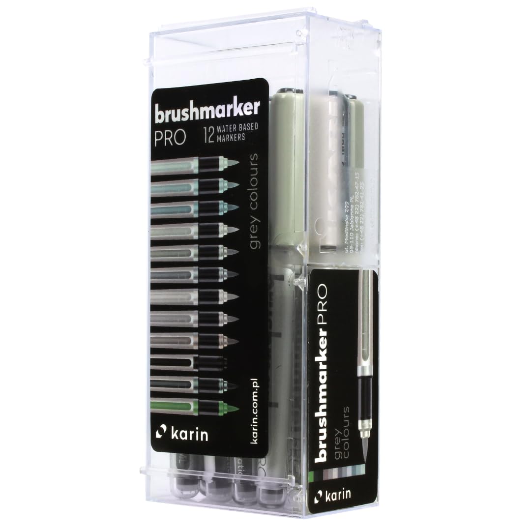 KARIN Brushmarker PRO 12 "Grey colours set