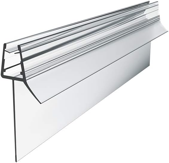 Straight Curved PVC Plastic Shower Screen Door Bottom Seal Strip for 4
