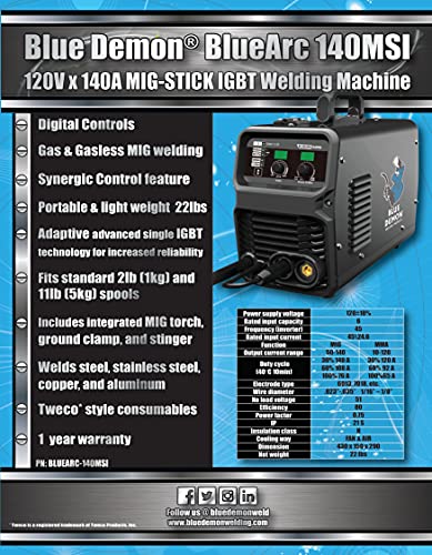 BLUEARC 140 MSI Inverter Welding Machine (BLUEARC-140MSI) For Sale