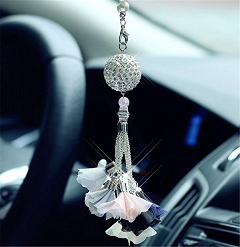 Fochutech Crystal Ball Car Pendant Decor Lucky Safety Hanging Ornament Gift Rear View Mirror Accessories Auto Interior Dangle