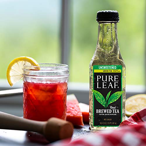 Pure Leaf Iced Tea, Unsweetened Green Tea, 18.5 Oz Bottles (12 Pack
