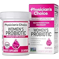 Physician's CHOICE Probiotics for Women - PH Balance, Digestive, UT, & Feminine Health - 50 Billion CFU - 6 Unique Strains for Her - Organic Prebiotics, Cranberry Extract+ - Women Probiotic - 30 CT