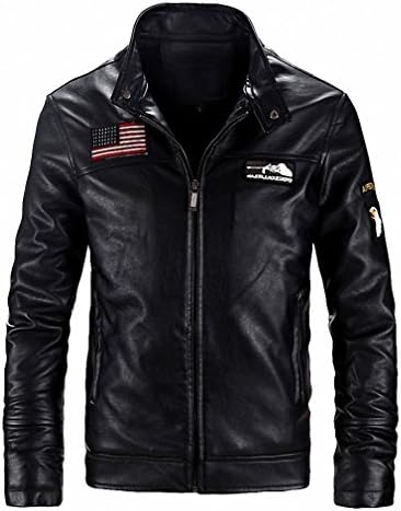 Thick Winter Men Tactical Leather Jacket Military Bomber Jacket Coats US Army Pilot Jacket Motorcycle Coats TD-QZQQ-001 Black M