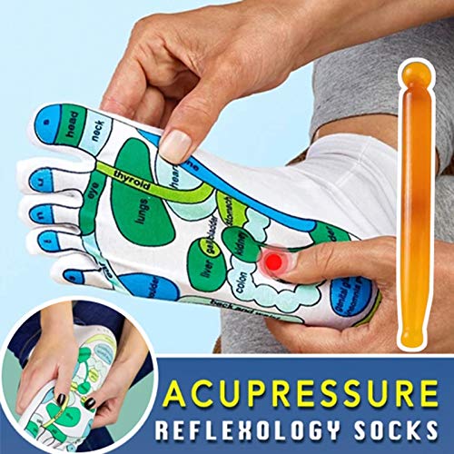 Acupressure Reflexology Socks Foot Massage Reflection Area Schematic Socks Physiotherapy Massage Relieve Reflexology… - Image 3