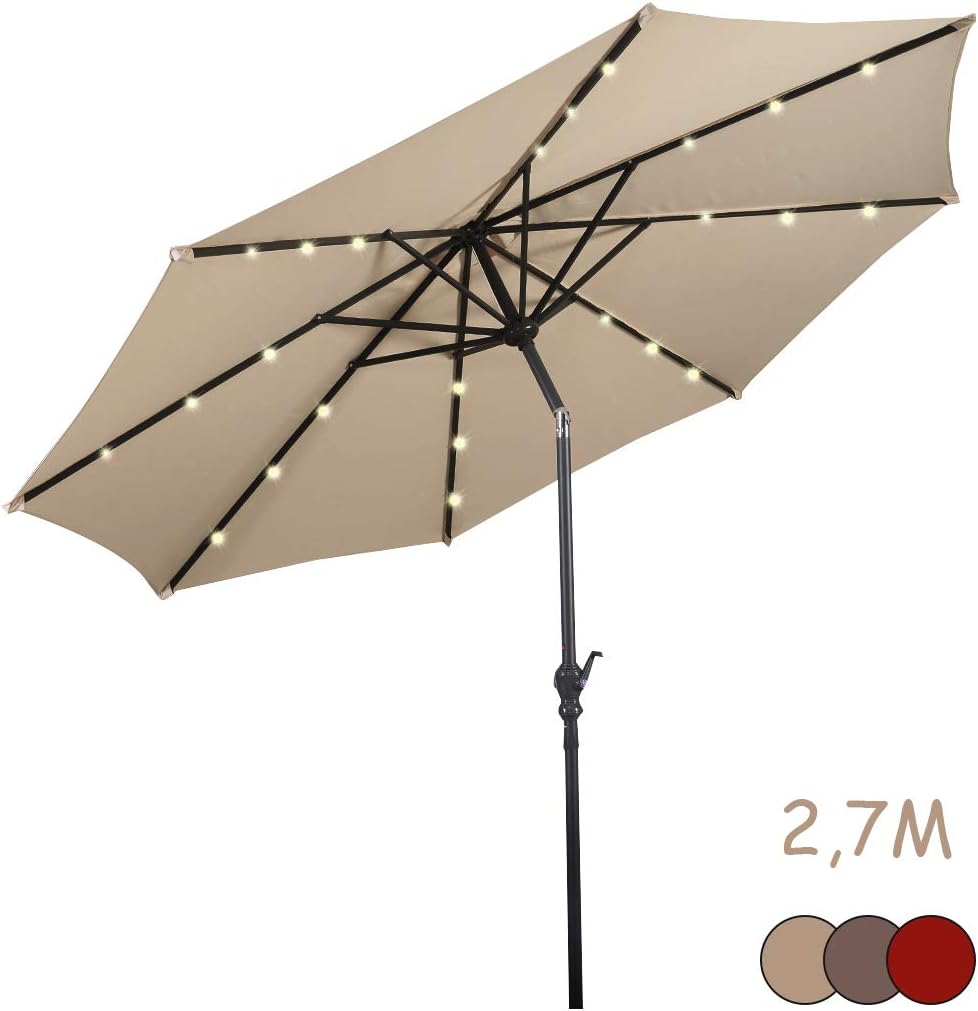 ombrello da terrazza con pulsanti