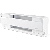 Stelpro Brava Electric Baseboard Heater - 300W 240V - AB03029W - White | Whisper-quiet build, Heats up to 30 sq ft, Rounded corners protect kids and pets, Hardwired, Thermostat sold separately