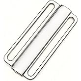 VEVESI 5 Sets 40MM Bra Front Closure Bikini Metal Clasp Clickers Closing Lingerie Sewing Bramaking Nickel Free Accessory(Silver)