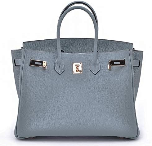 Macton Padlock Genuine Leather Handbag YMC-1329 (35CM LigthBlue)