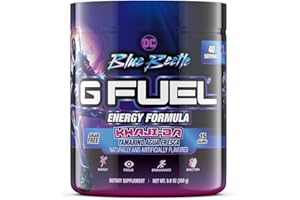 G Fuel Blue Beetle Energy Powder, Sugar Free, Clean Caffeine Focus Supplement, Water Mix, Tamarind Agua Fresca Flavor, Focus Amino, Vitamin + Antioxidants Blend - 9.9 oz (40 Servings)