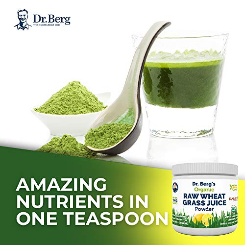 Dr. Berg’s Raw Wheatgrass Juice Powder (60 Servings) USDA Certified