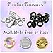 Timeline Treasures Spacer Charms for European Charm Bracelets Stainless Steel