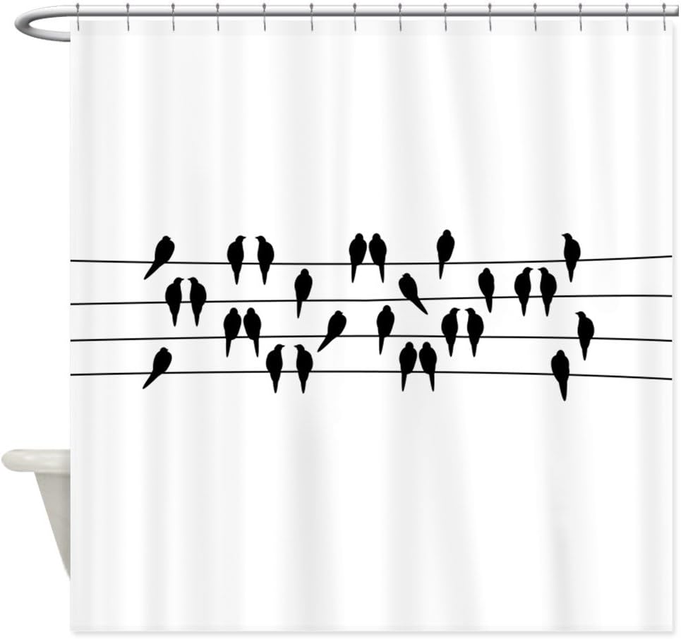 Amazon Com Cafepress Birds On A Wire Decorative Fabric Shower