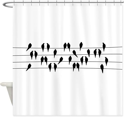 Amazon Com Cafepress Birds On A Wire Decorative Fabric Shower