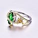 Psiroy 925 Sterling Silver Plated Marquise Simulated Emerald Quartz Leaf Ring Size 7