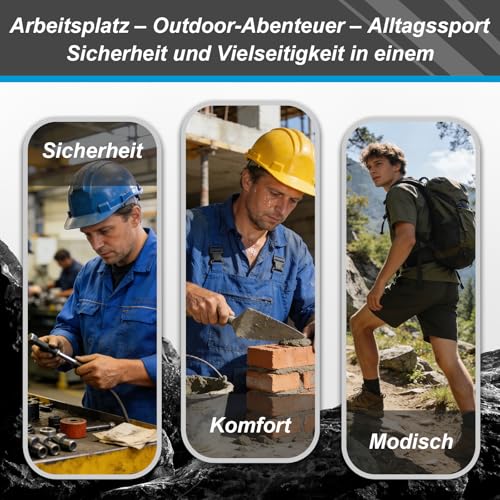 Safety Shoes for Men Women Non-Slip Work Sneakers Lightweight Comfortable Breathable Safety Footwear with Steel Toe