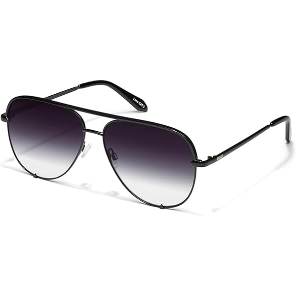 Quay Australia The Playa Polarized Aviator Sunglasses in Blue/Black Amazon.com: Quay Australia All In Oversized Aviator  main image 3