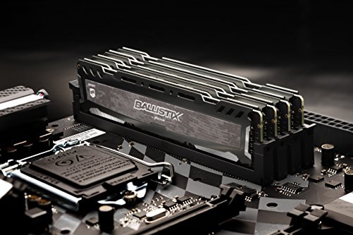 Ballistix Sport LT 16GB Kit (8GBx2) DDR4 2400 MT/s (PC4-19200) CL16 SR x8 DIMM 288-Pin - BLS2K8G4D240FSBK (Gray)