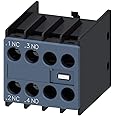 SIEMENS 3RH29111HA11 Auxiliary Contact Block, IEC Style, 1NO+1NC, Front Mounting, for Use with 3RT2/3RH2 Size S00-S3, Screw Terminal