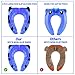 Portable Potty Seat for Toddler Travel, Folding Large Non-Slip Silicone Pads Travel Potty Seat for Toddler, Recyclable Toilet Training Seat Cover with Carry Bag (Blue, 01)