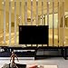 ZJCilected Set of 10 3D Rectangle Mirror Wall Stickers DIY Acrylic Home Decor Decal, Gold