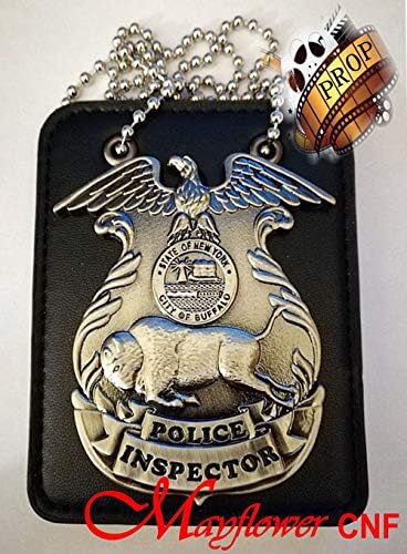 Mayflower CNF Movie Prop - Obsolete Vintage Metal Silver Buffalo City Movie/TV Series Classical Prop w.Clip Back on Holder&Neck Chain - Collectible