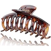 Liasun 4.3" Jelly Color Hair Claw Clip-Acrylic Strong Holding Power Hair Clips Hairgrip for Women and Girls Hair Barrettes for Medium or Long Hair (Amber)