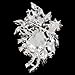 EVER FAITH Women's Austrian Crystal Vintage Style Flower Teardrop Brooch Pin Pendant Clear Silver-Tone