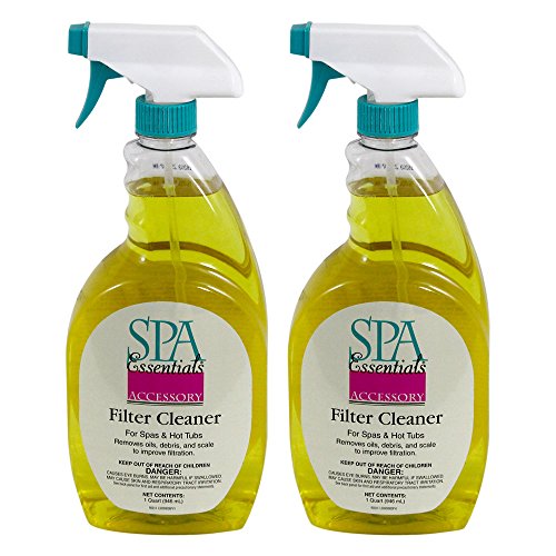 Spa Essentials 32609000-02 Filter Cleaner for Spas and Hot Tubs (2 Pack), 1 quart