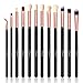 BESTOPE Eye Makeup Brushes Set, 12 Pieces Professional Cosmetics Brush, Eye Shadow, Concealer, Eyebrow, Foundation, Powder Liquid Cream Blending Brushes Set with Premium Wooden Handles