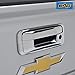 E-Autogrilles Triple Chrome Plated ABS Tailgate Cover with Camera Hole for 14-16 Chevrolet Silverado 1500 / 14-16 GMC Sierra 1500 / 15-16 Chevrolet Silverado 2500/3500 / 15-16 GMC Sierra 2500/3500 / 15-16 GMC Canyon / 15-16 Chevrolet Colorado (64-0135)