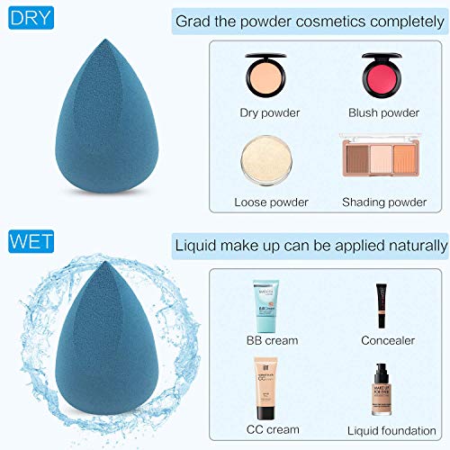 ENERGY Makeup Sponge Blender Beauty Sponge Set Foundation Blending Sponge Case, Makeup Sponge Holder, Sponge in Beauty with Eyebrow Tweezers Ideal for Travel 8-in-1,Ideal Christmas Gifts for Women