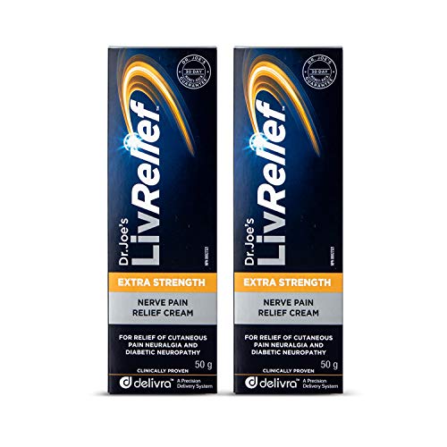 Livrelief Pain Relief Cream for Nerve Pain – Fast-Acting, Long-Lasting Relief with Natural Ingredients – Capsaicin Cream for Shingles, Sciatica Pain Relief & More – No Menthol, Paraben-Free, 50g (Pack of 2)